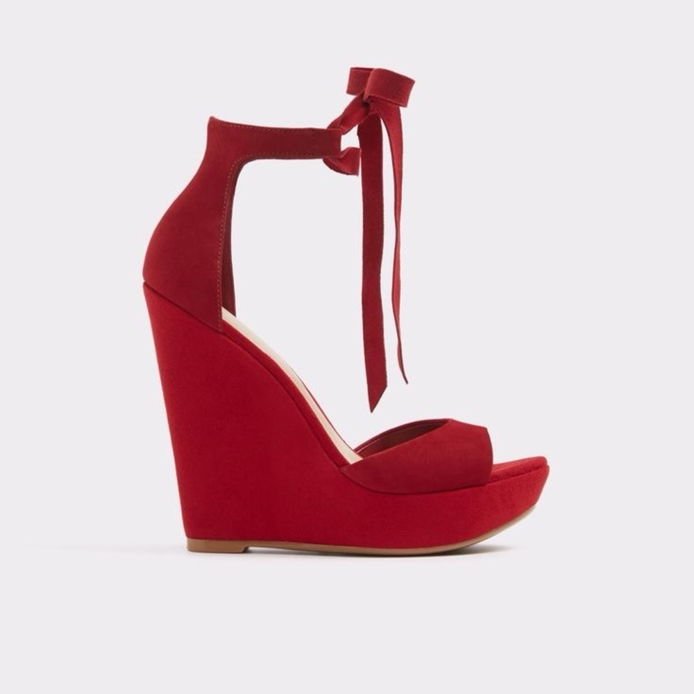 ALDO Elegant Red Wedge Sandals (Brand New)